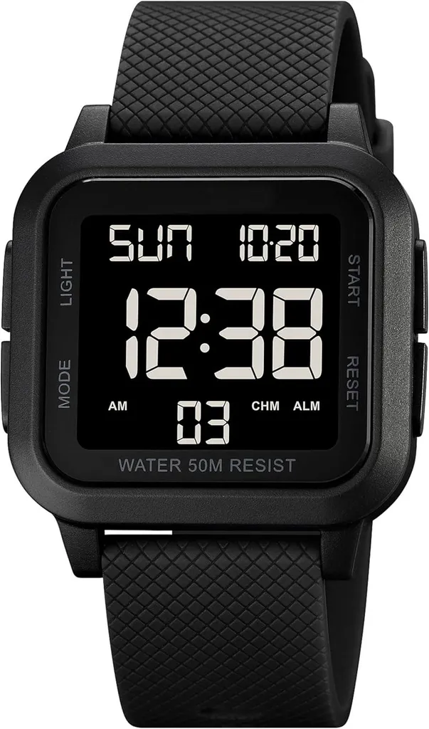 Test Orologio Digitale Quadrato LED 50M Impermeabile - Sport e Outdoor