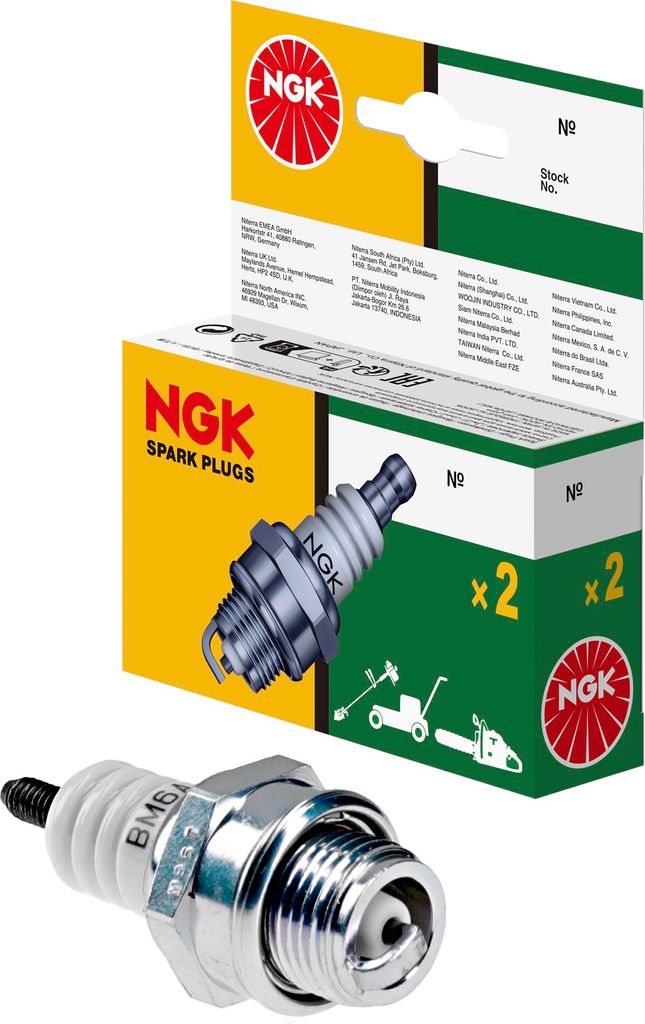 Bujía NKG BM6A compatible con Hitachi, Honda, Kawasaki, Imagen del producto 