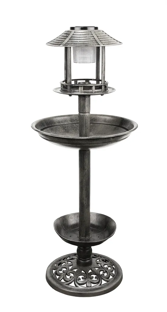 MUMTOP Vogeltränke Aus Glas – Mit Metallständer Für Garten, Terrasse & Balkon