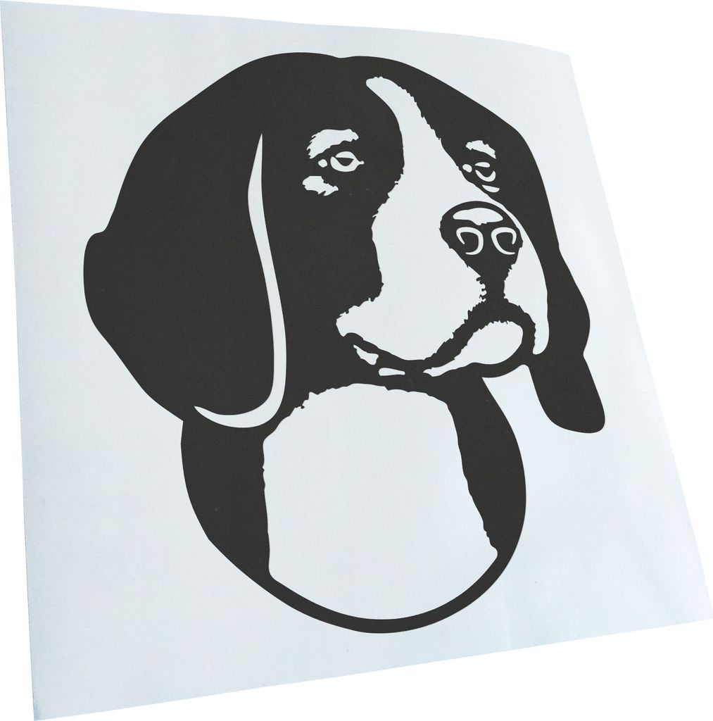 Kiwistar - Autoaufkleber - American Foxhound Hund - Dunkelgrau - 60x55cm - Aufkleber für Auto, Laptop, Fahrrad, LKW, Motorrad mehrfarbig JDM Decal...