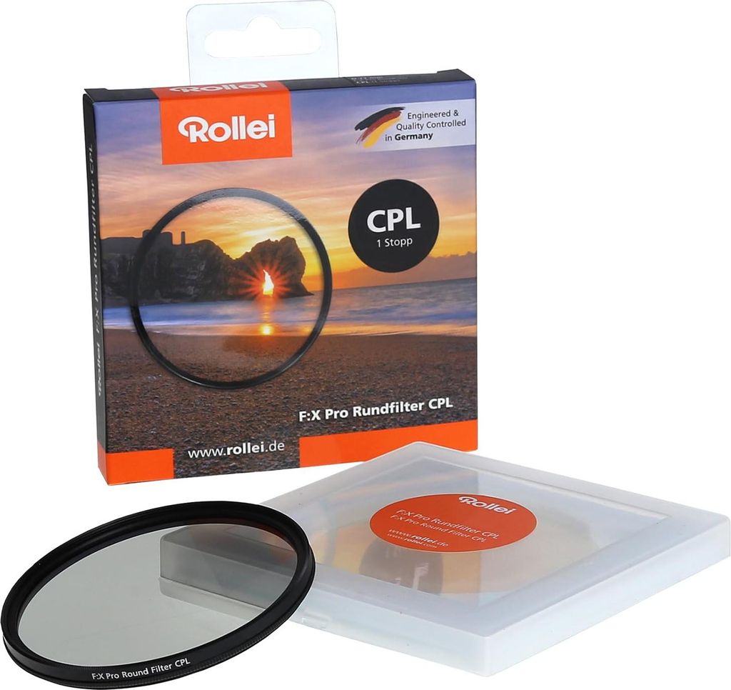 Rollei F:X Pro CPL Rundfilter 52 mm Polfilter mit hoher Farbtreue und Reflexionsfreiheit für Klare Lebendige Bilder Wetterfester Schraubfilter aus...