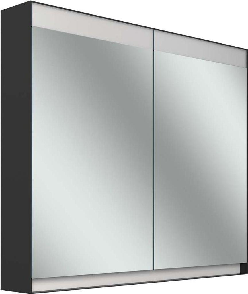 Schneider FILO HCL Spiegelschrank, Unterputz, Lichtband oben, 895x147x759mm, 2 Türen, 2 Steckdosen, 180.090.01.44