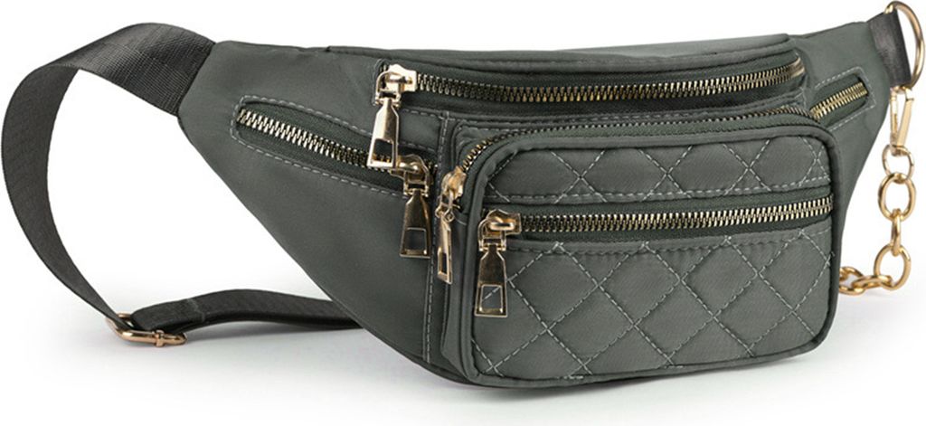 Hüfttasche mit mehreren Taschen, Reißverschluss, großes Fassungsvermögen, verstellbarer Riemen, wasserdichtes Nylon, Damen-Gürteltasche, Umhä...