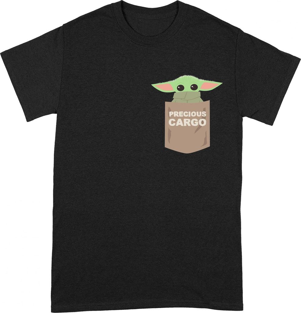 Star Wars: The Mandalorian - "Precious Cargo" T-Shirt für Herren/Damen Uni BI284 (M) (Schwarz/Grün/Braun)