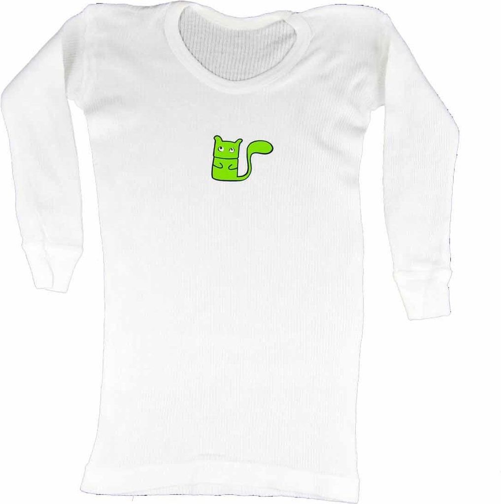 Baby Langarmshirt Feinripp KALLE FUX Longsleeve Tshirt Eichhörnchen grün 86