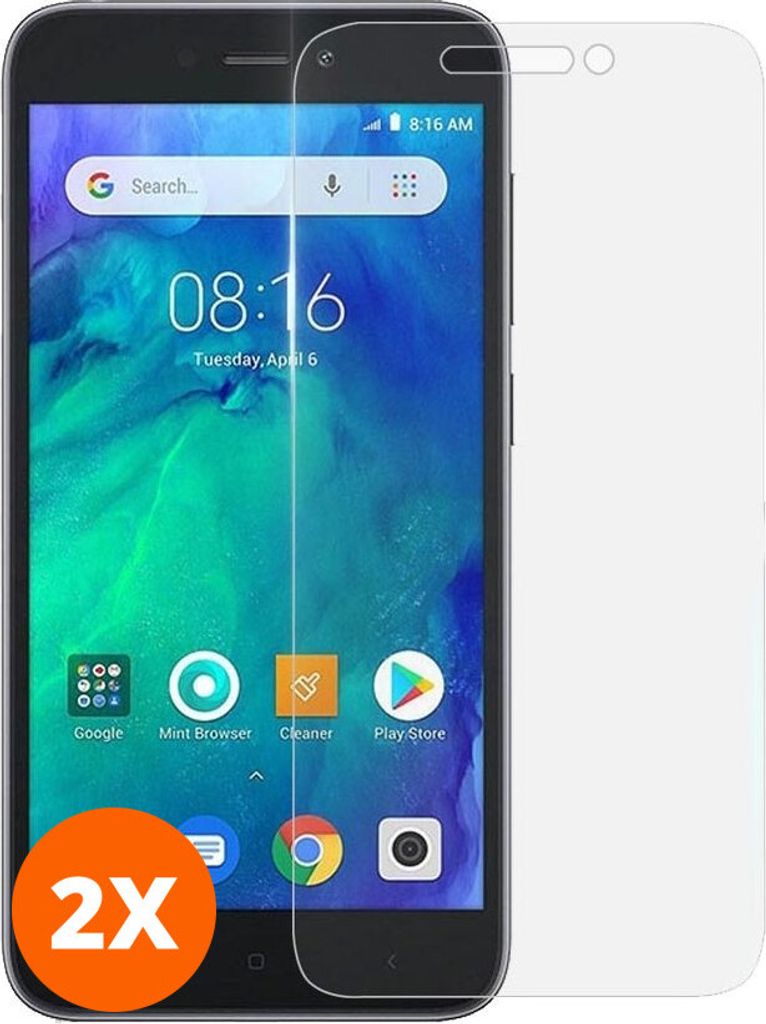 Mobigear 4.99 Xiaomi Redmi Go Panzerglas Gehärtetes Glas Displayschutz - Hüllenfreundlich (2er Pack)