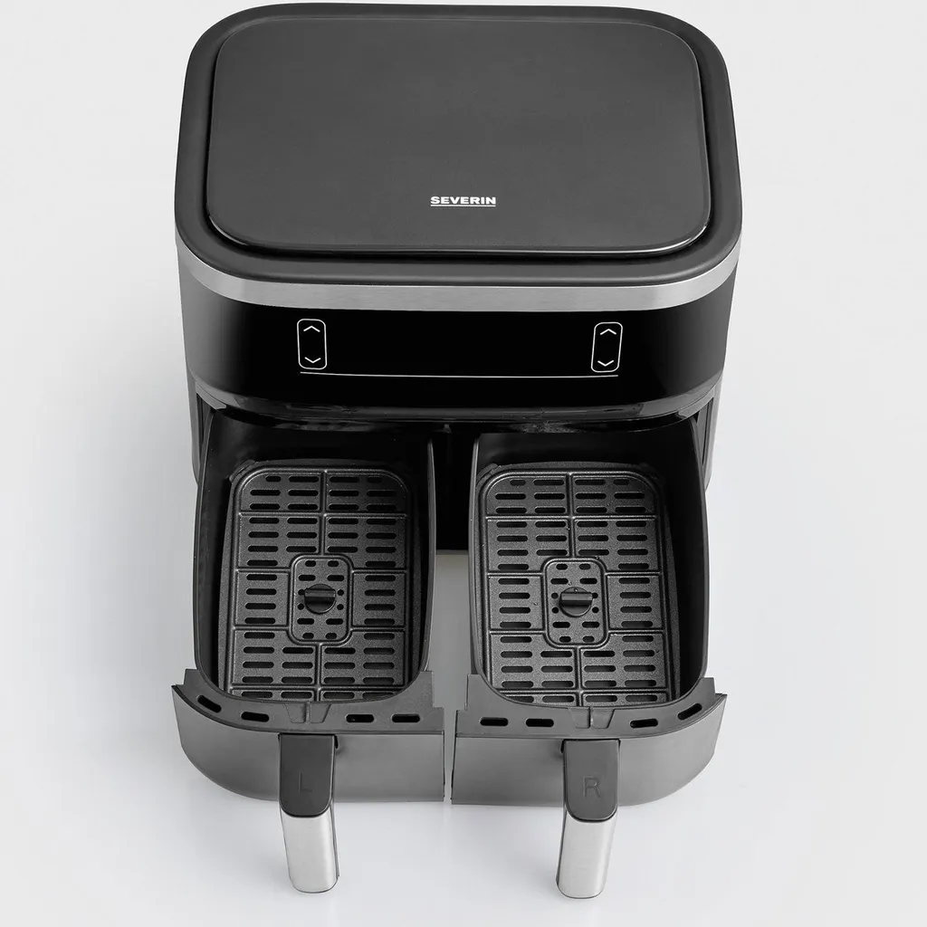 Friteuse Airfryer 2850W Severin FR2453 Noir 2 Compartiments 3.8L