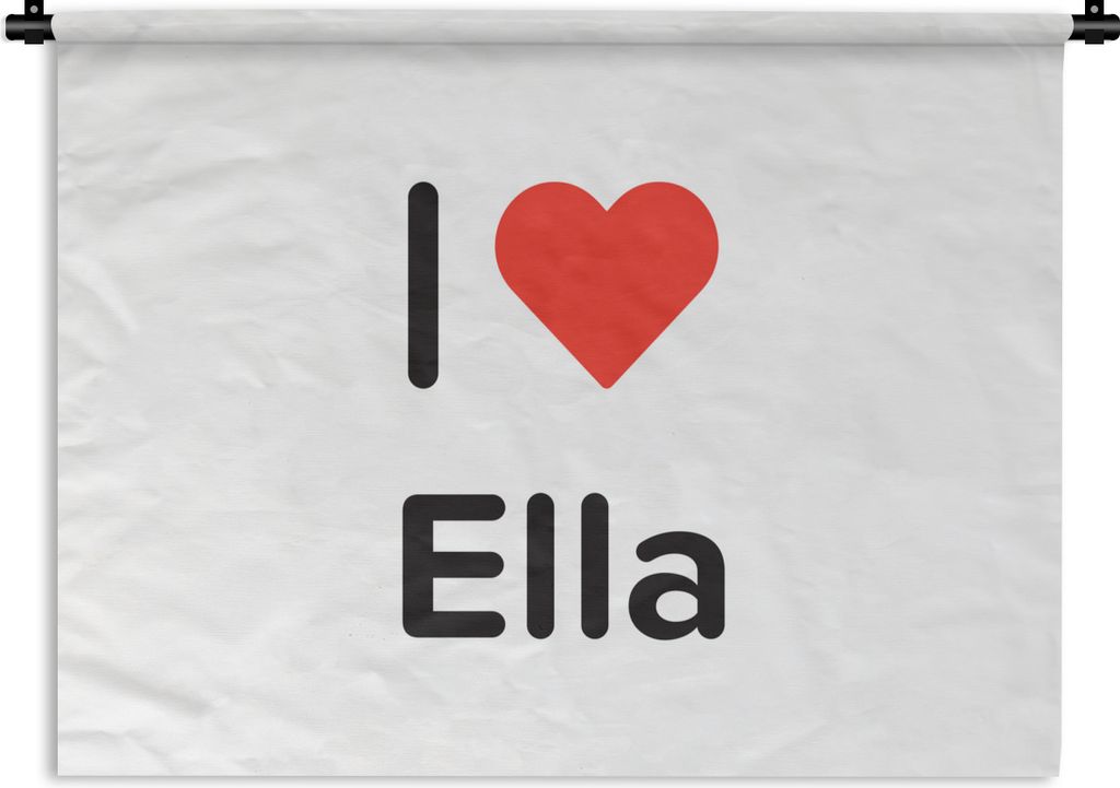 MuchoWow Wandteppich Wandbehang Ich liebe - Ella - Mädchen 150x112 cm Tapisserie Dekoration Wandtuch - Wanddecke - Wandteppiche
