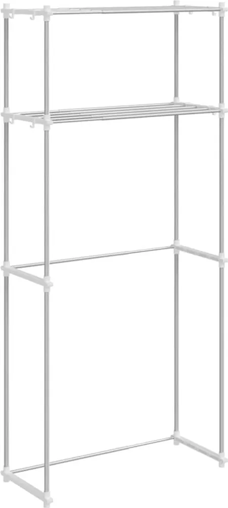 vidaXL Scaffale Lavatrice Bianco Alluminio 70x27x136 cm | Salvaspazio Bagno