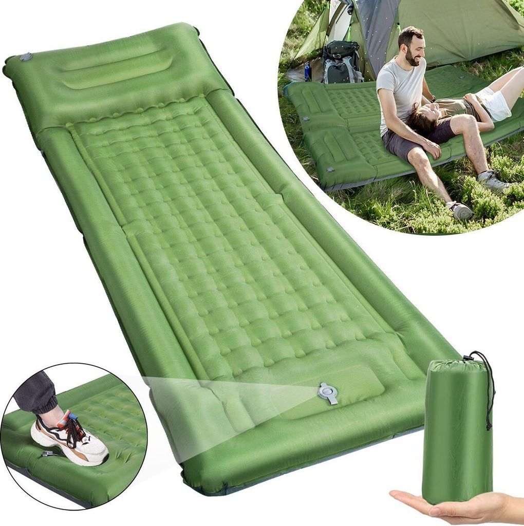 Isomatten ,12cm Dicke Luftmatratze,Isomatte Camping Aufblasbar,Camping Isomatte, Ergonomisches Design