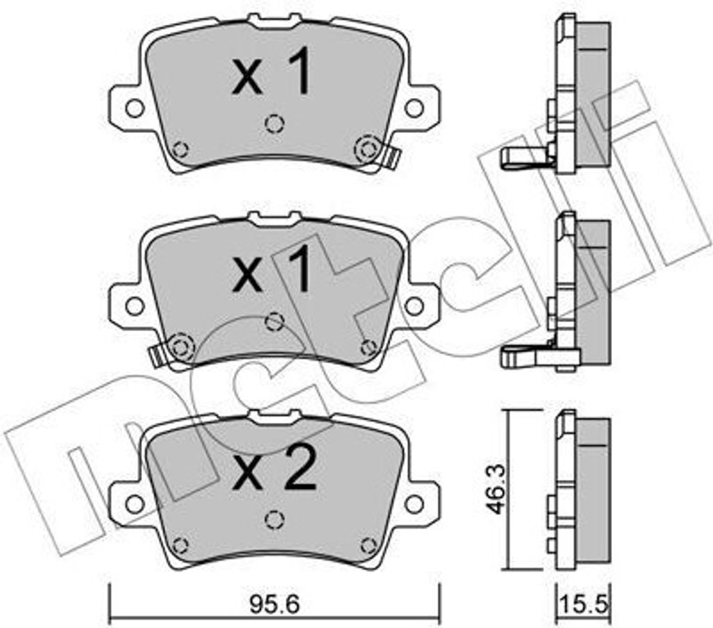 METELLI Bremsbeläge Satz Hinten Bremsklötze für HONDA CIVIC VIII Hatchback (FN, FK) 22-0729-0