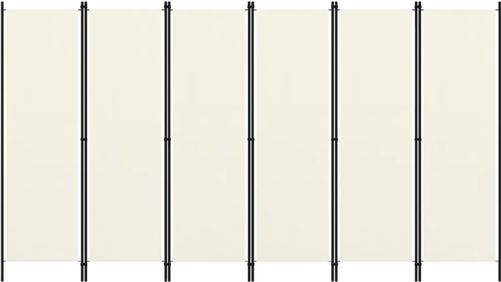 Séparation de pièce 6 pièces blanc 300x180 cm pour cloisonner l'espace