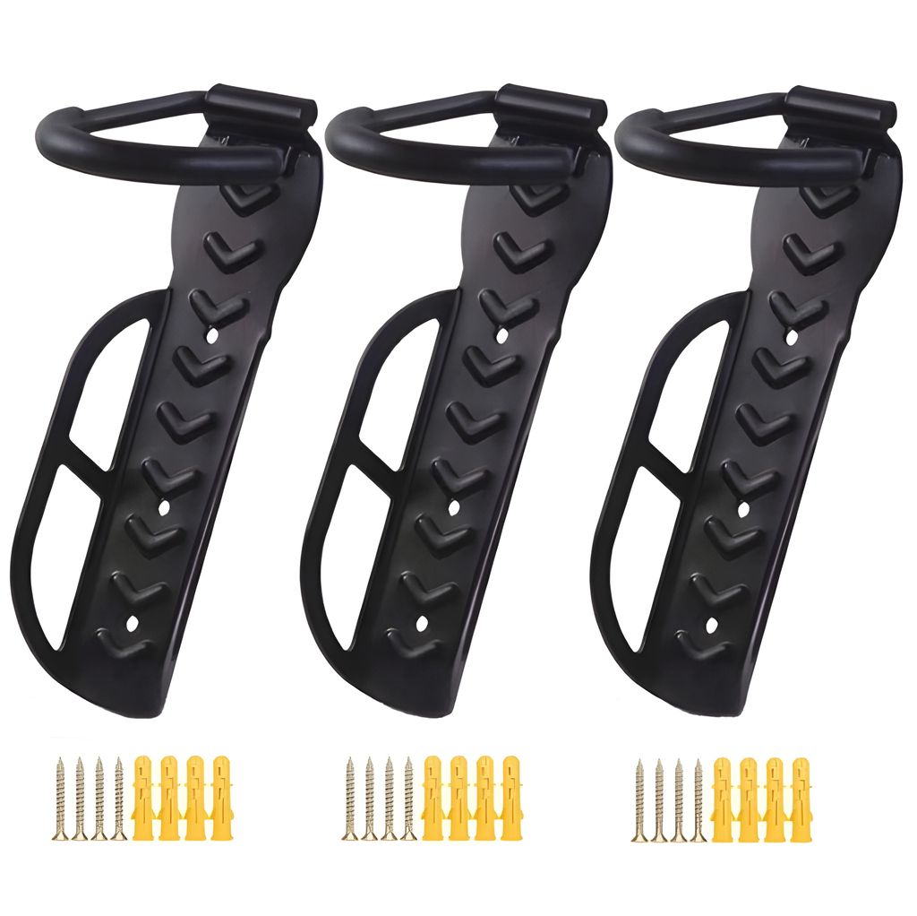 3X Bike Wall Hangle Bicye Handle Bike Holder Mounting Pushes