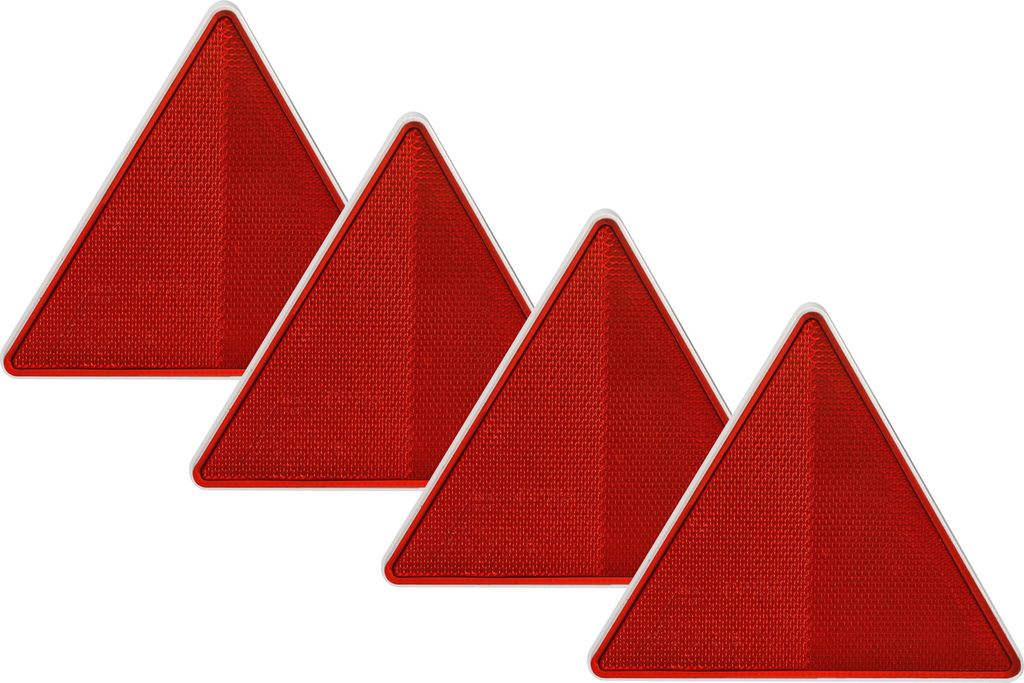 Rote Warndreiecke DOBPLAST 148mm Set 4x Reflektoren