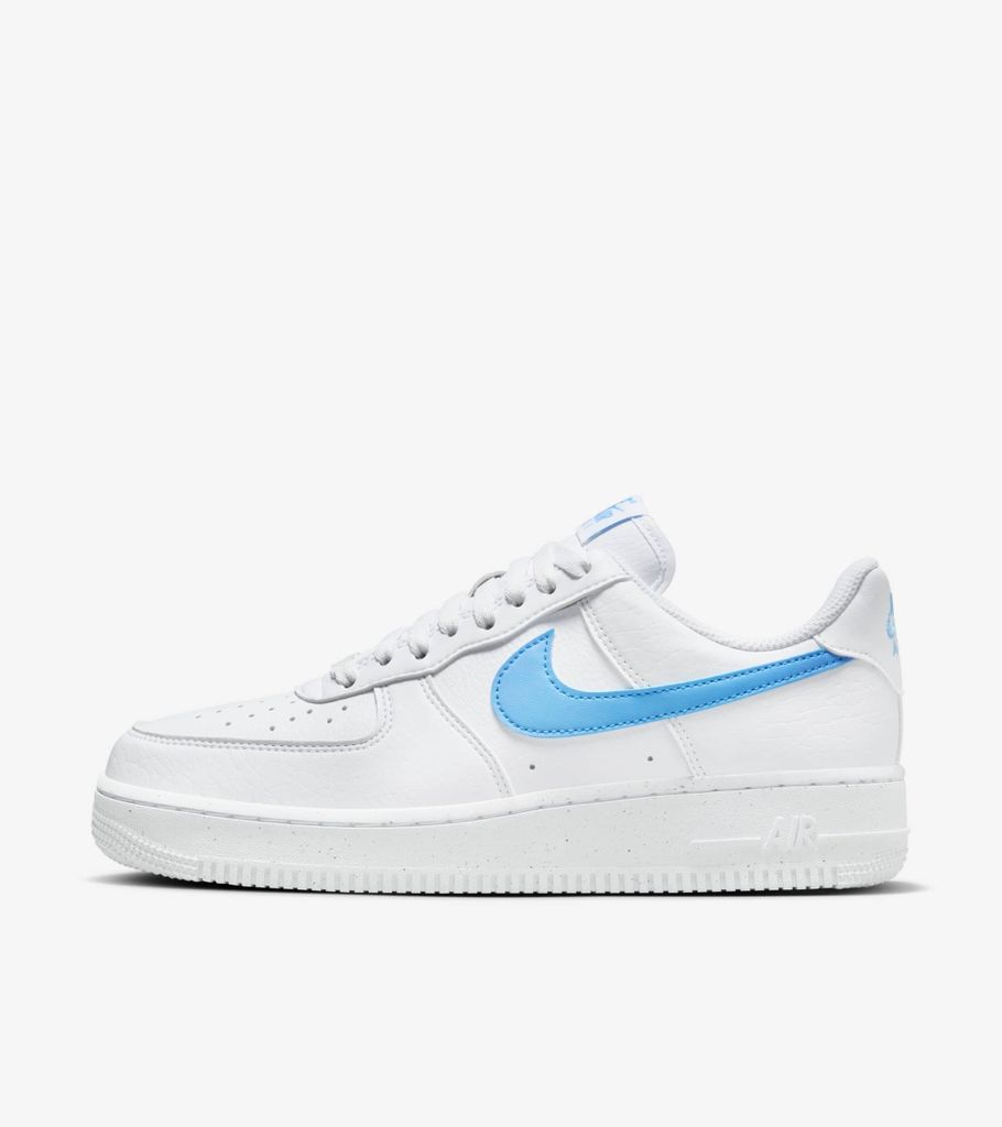 Nike Air Force 1 '07 Next Nature "White University Blue", Weiß/Blau, Größe: 42,5