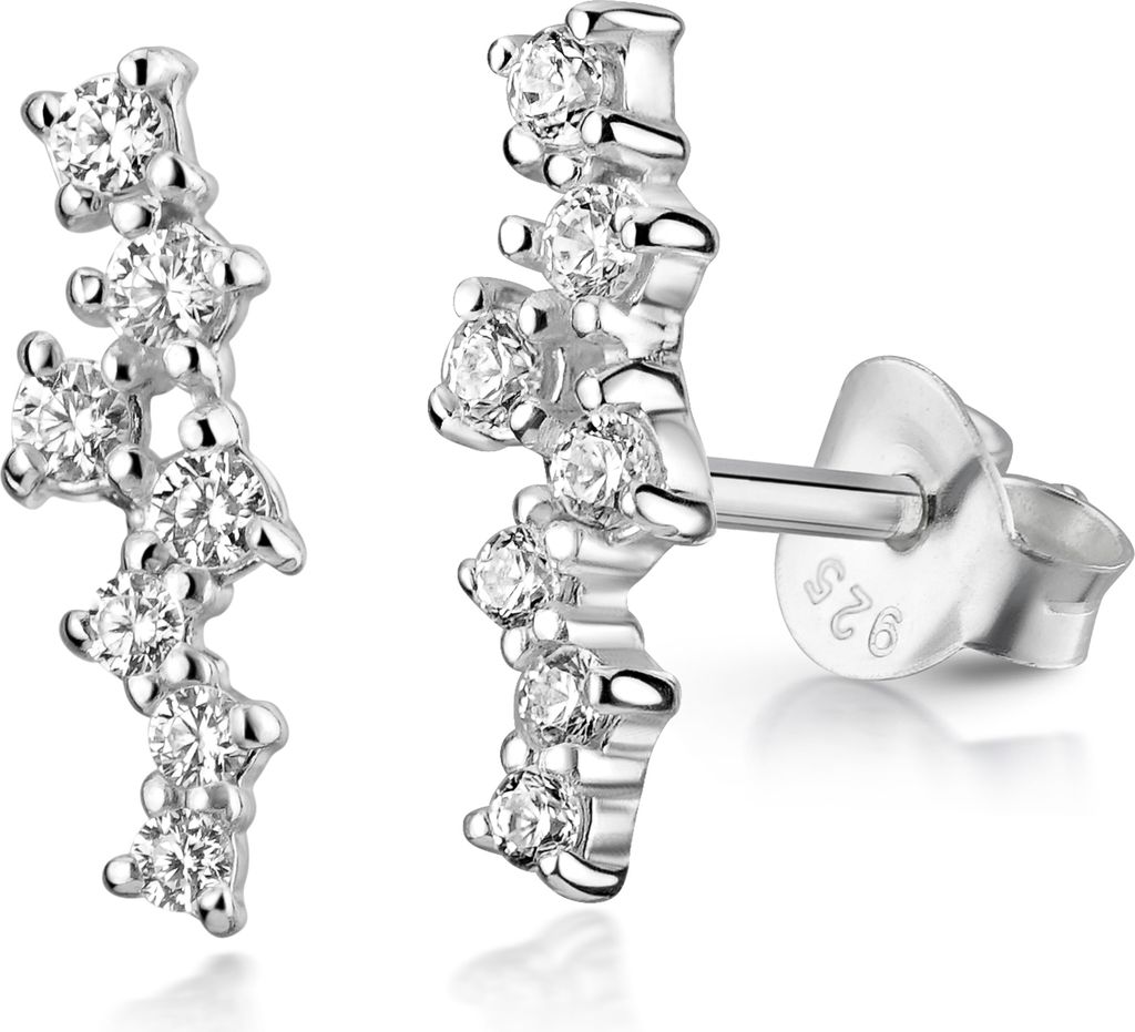 MATERIA Damen Ohrstecker Zirkonia Silber 925 - Ohrringe Produktbild 
