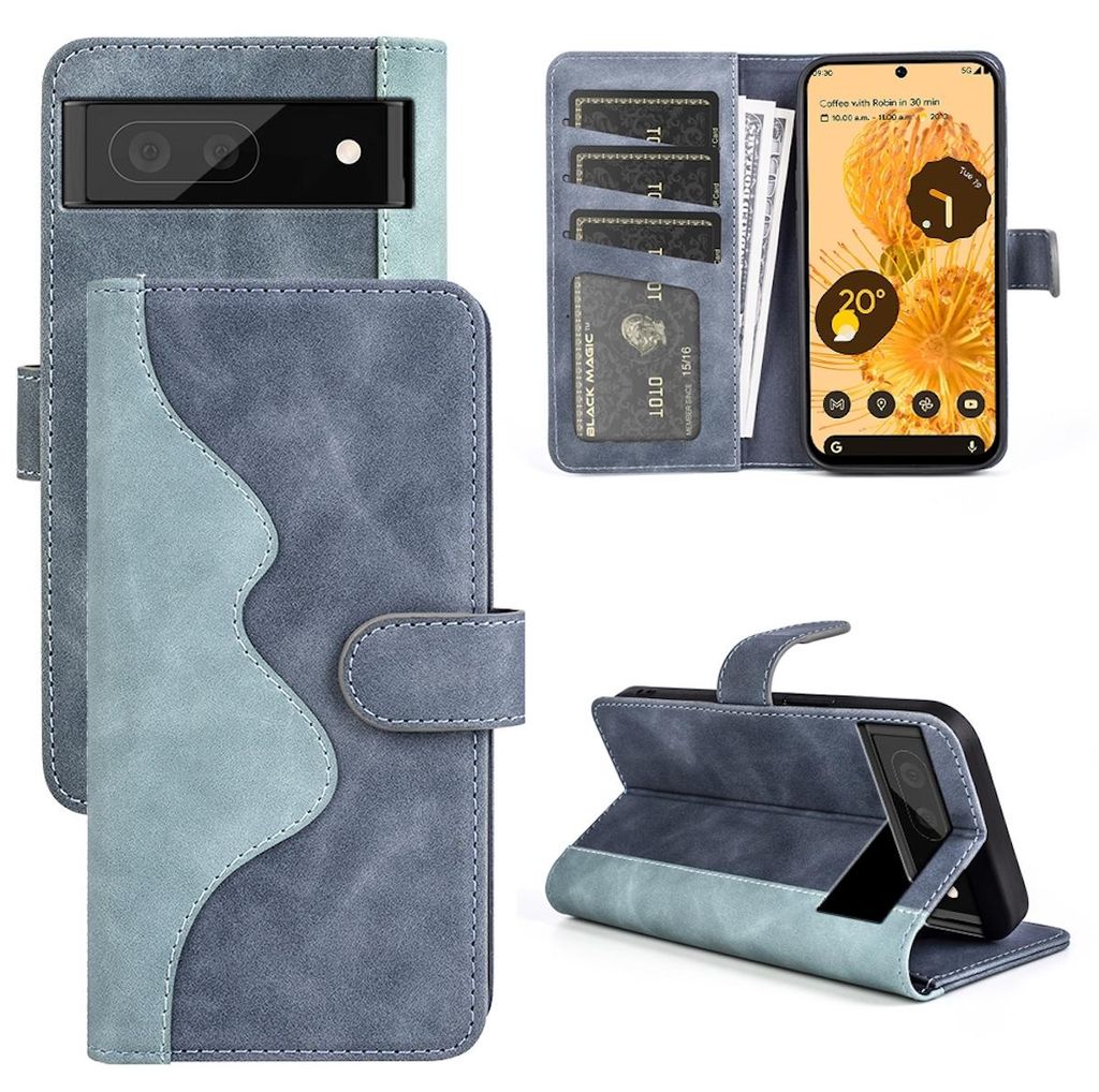 Für Google Pixel 7 Pro Design Handy Tasche Blau Etuis Produktbild 