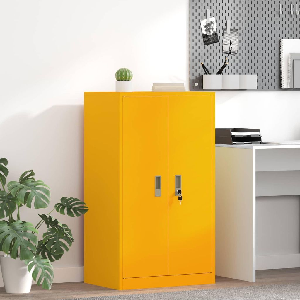 "Schlussverkauf" Aufbewahrungsschrank für Büro - 1 pc Büroschrank - Senfgelb 60x40x105 cm Stahl C15075