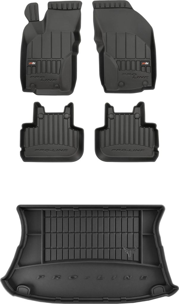 FROGUM Gummimatten Auto Fußmatten + Kofferraummatte für Alfa Romeo 147 2000-2010