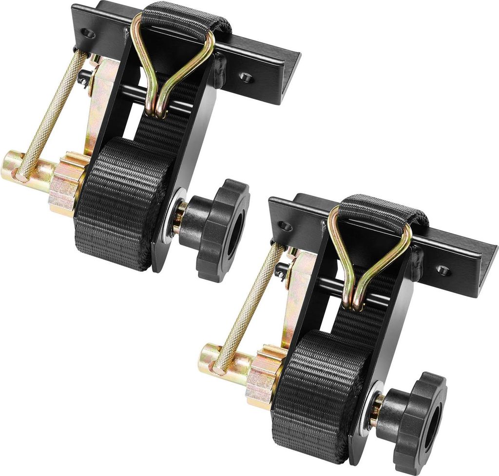 Spanngurte für Dachträger und Leiterträger - Ratschengurte mit Doppel-J-Haken - 38 mm Breite - 2,25 m Länge - Traglast 226,8 kg - Für Vierkant...