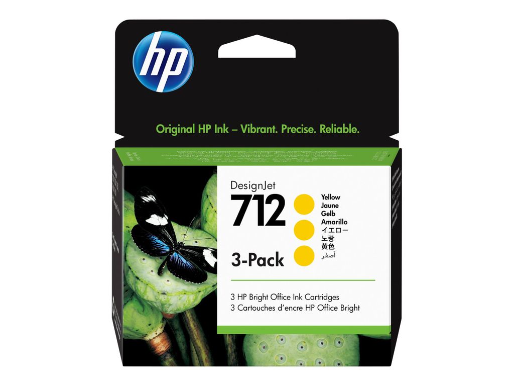 HP 712 - 3er-Pack - 29 ml - Gelb - original - DesignJet