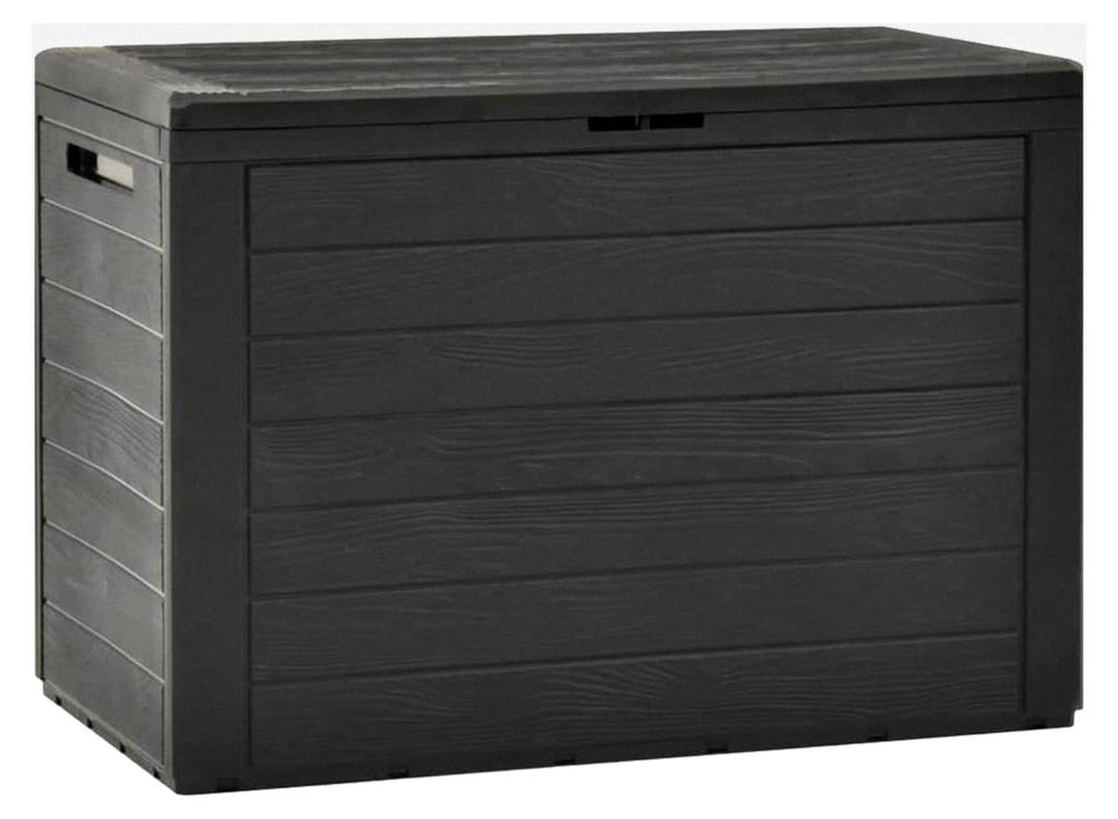 Gartenbox Anthrazit 78x44x55 cm Auflagenbox Aufbewahrungsbox Gartentruhe Kissenbox
