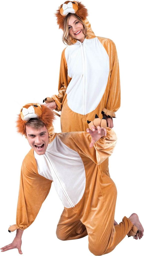 Löwe Kostüm für Erwachsene | Braun Größe: 1,80 m