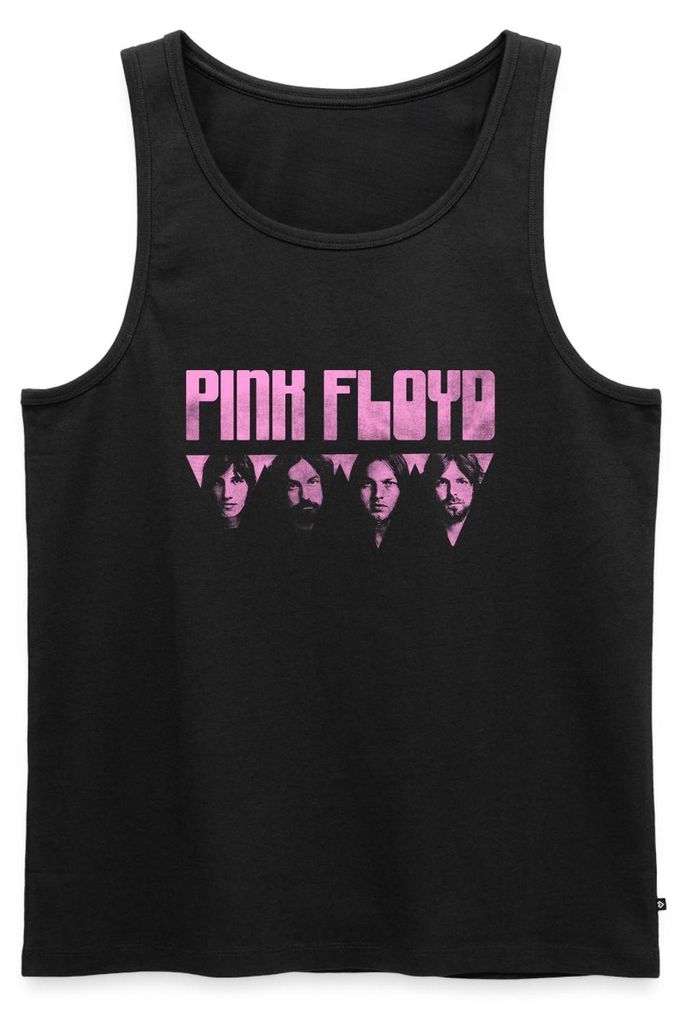 Spreadshirt Pink Floyd Logo Pink Männer Premium Tank Top, 5XL, Schwarz