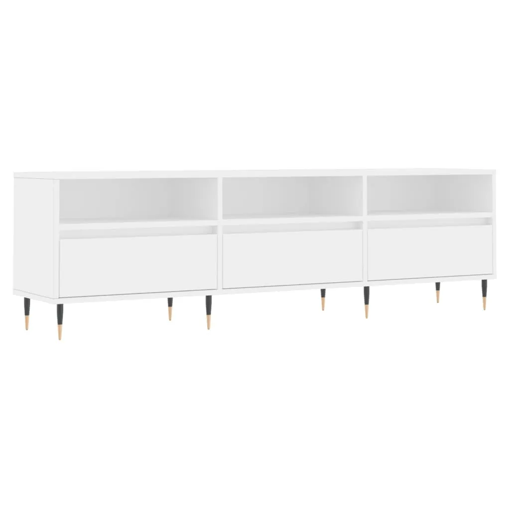 Mobile TV Bianco Elegante 150cm | Arredamento Soggiorno Legno Design - 1