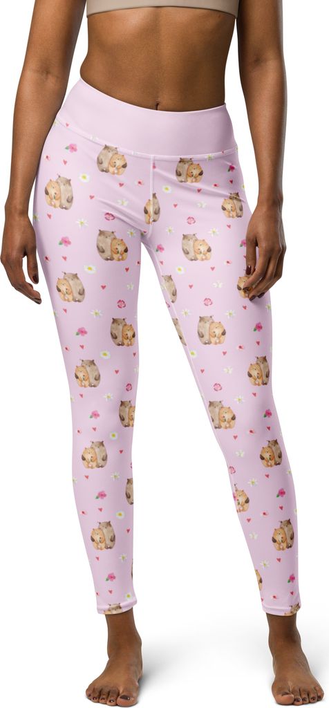 Mr. & Mrs. Panda Leggings Bären Liebe Größe XS - Rosa - Geschenk, Sport Tights Damen, Hochzeitstag, Sporthose, Verknallt, Trainingshose, Verlieb...