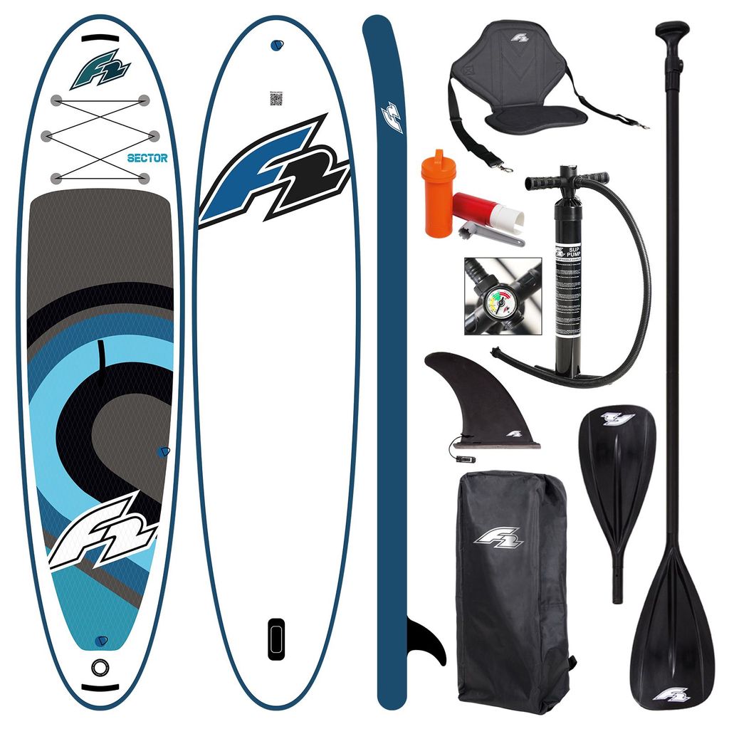 F2 Set Stand Up Paddle Board Sector SMU Blau 10,5 + Kajak Produktbild 