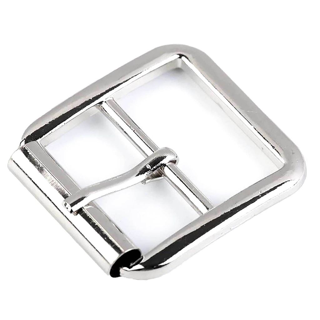 Gürtelschnalle Roll-Schnalle mit Dorn Sattlerschnallen 33 x 34 mm silberr
