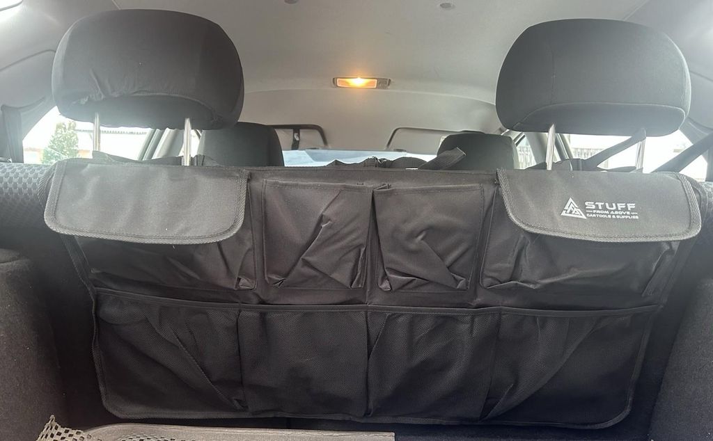 stuff from above - Auto Organizer für Kofferraum Rückbank (84x46cm) - Kofferraumtasche Aufbewahrungstasche mit Klettverschluss für die Rücksitz...