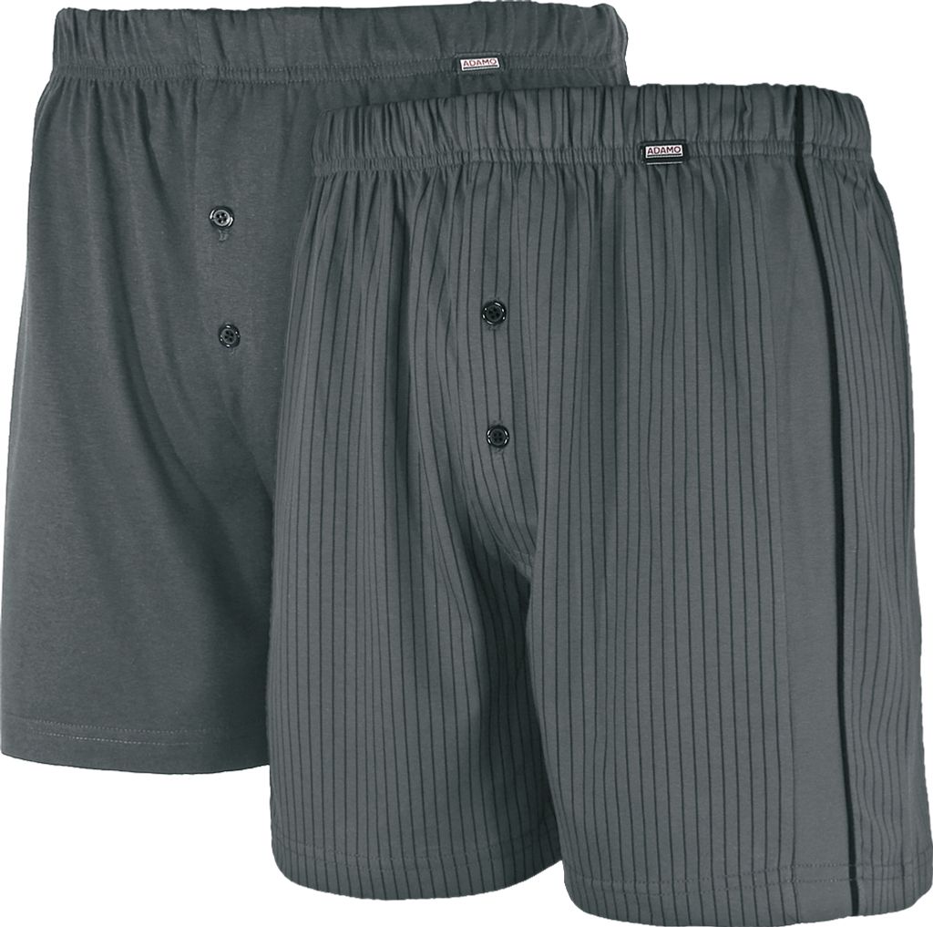Adamo 2er-Pack Boxershorts dunkelgrau Übergröße