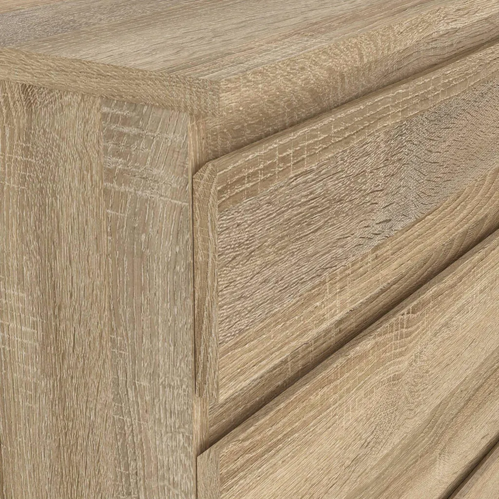 Commode NOVA Buffet Chêne structuré : Meuble de Rangement Chic et Robuste - 4