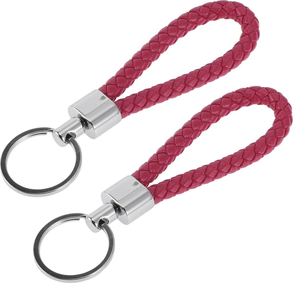 Autoschlüsselanhänger Universal Schlüsselanhänger mit Ring für Schlüsselanhänger für Zuhause für Frauen Leder, Zinklegierung Silberton, Ro...