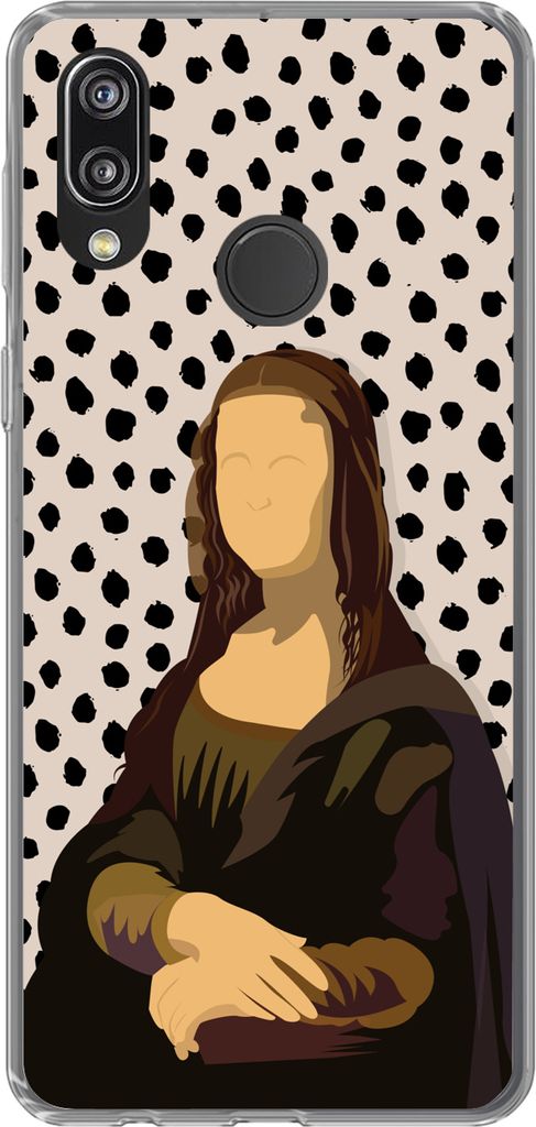 MuchoWow Handyhülle Schutzhülle Hülle für Telefoonhoesje Huawei P20 Lite (2020) Pastell - Mona Lisa - Polka dots - Alte Meister Silikon Softc...