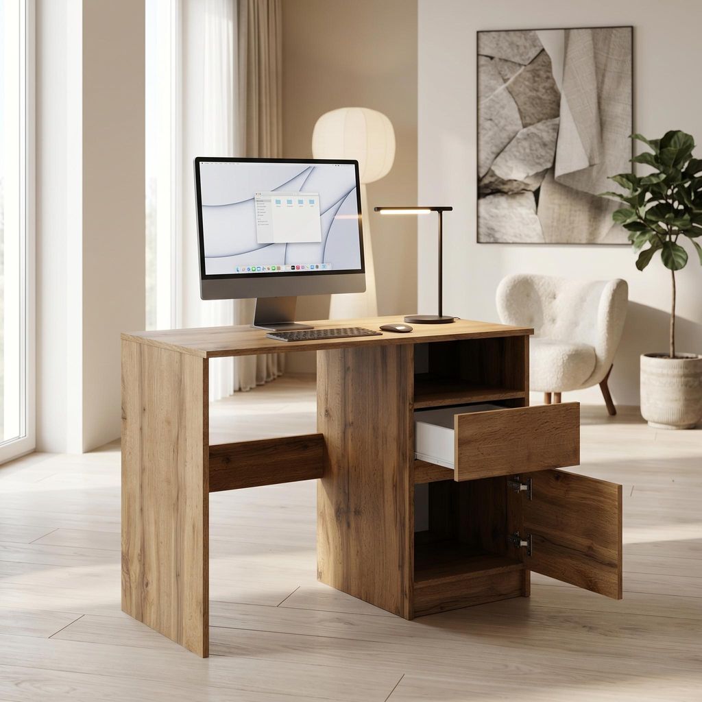 Bureau compact 100 x 50 cm | Bureau d'ordinateur et bureau Image du produit 