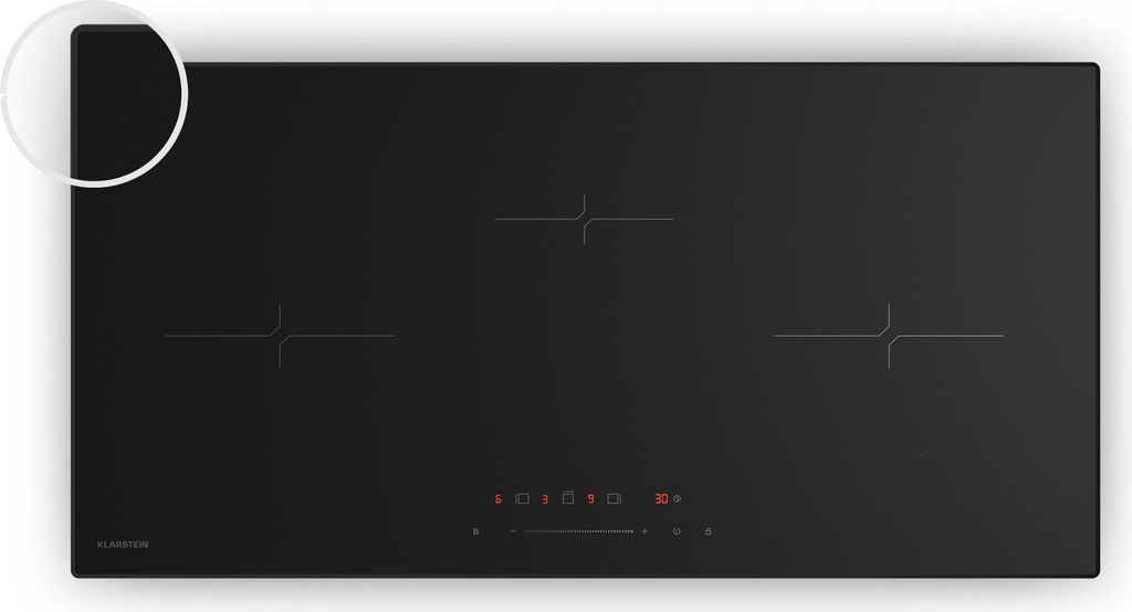 Klarstein Velaire Slim Plaque Induction 80cm - 3 Zones, Image du produit 
