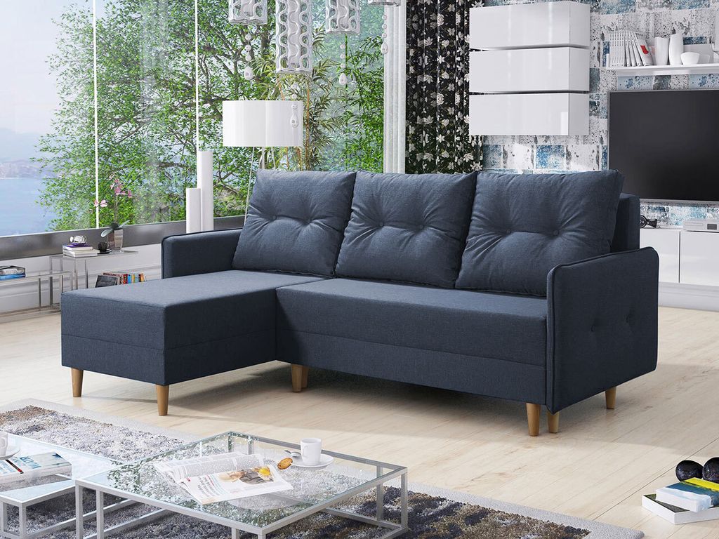 MIRJAN24 Ecksofa Fern, Eckouch mit Bettkasten und Schlaffunktion, Couchgarnitur, Wohnzimmer, Polsterecke vom Hersteller (Lux 20)