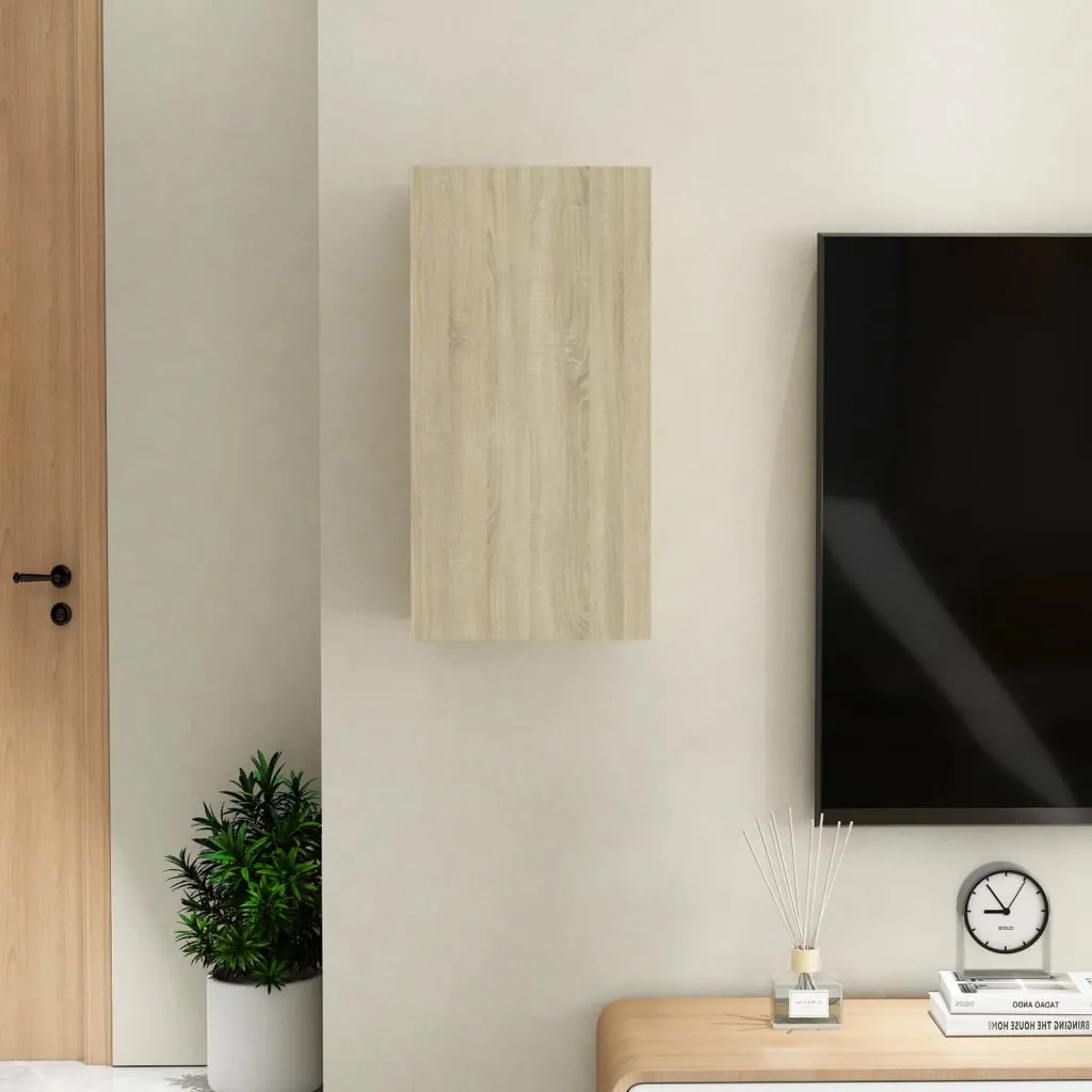 Mobile Porta TV Sospeso vidaXL Sonoma 60cm | Design Moderno Materiale Legno - 10