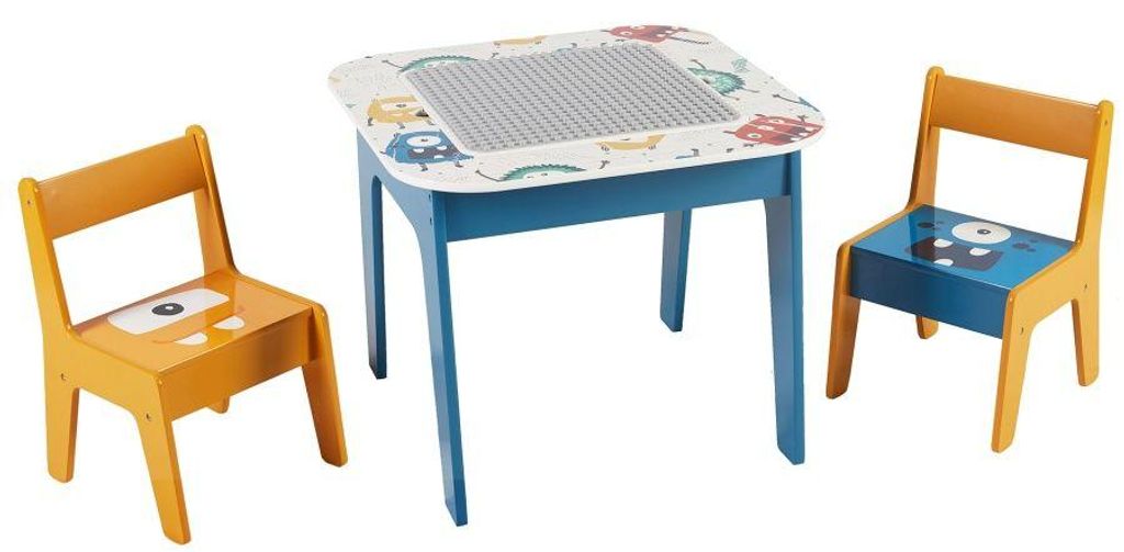 Tavolo per bambini con 2 sedie, utilizzabile da entrambi i Immagine del prodotto 