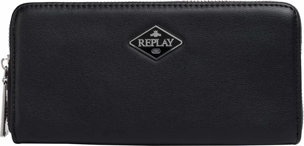 Specifiche REPLAY Portafoglio Zip Around Wallet - Pelle Nera Premium