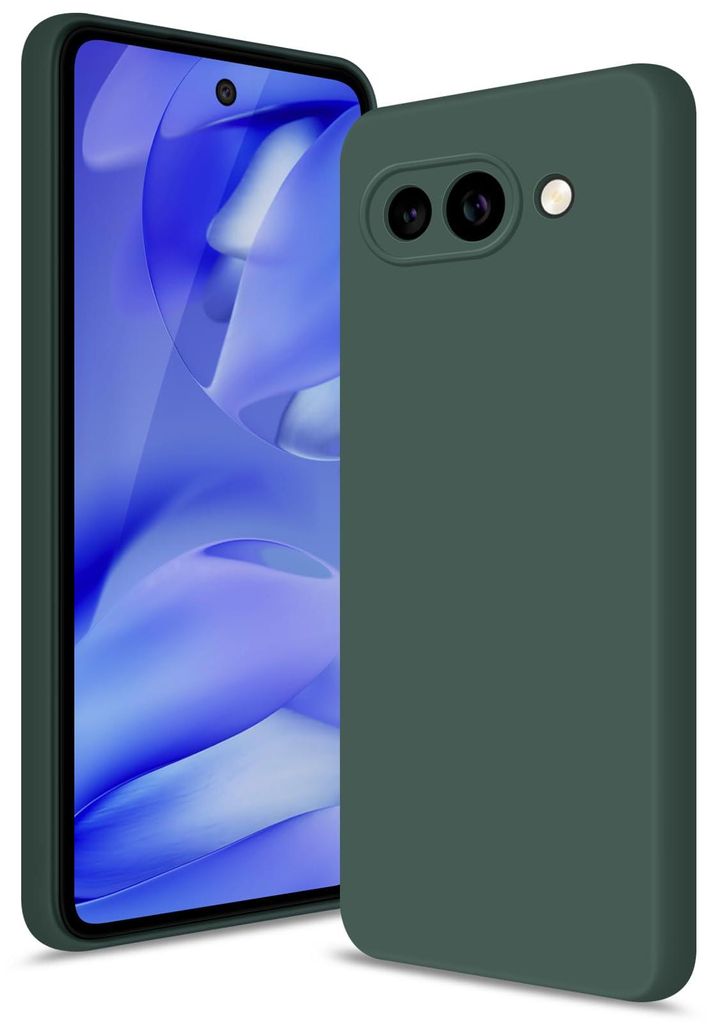 Google Pixel 9A Hülle, Flüssig Silikon Handyhülle Stoßfest Kratzfest Schutzhülle für Google Pixel 9A Grün