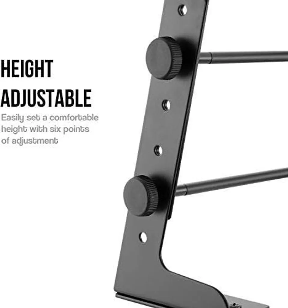 Rehausseur Ordinateur Portable DJ Tiger LEC14-BK - Support de Table