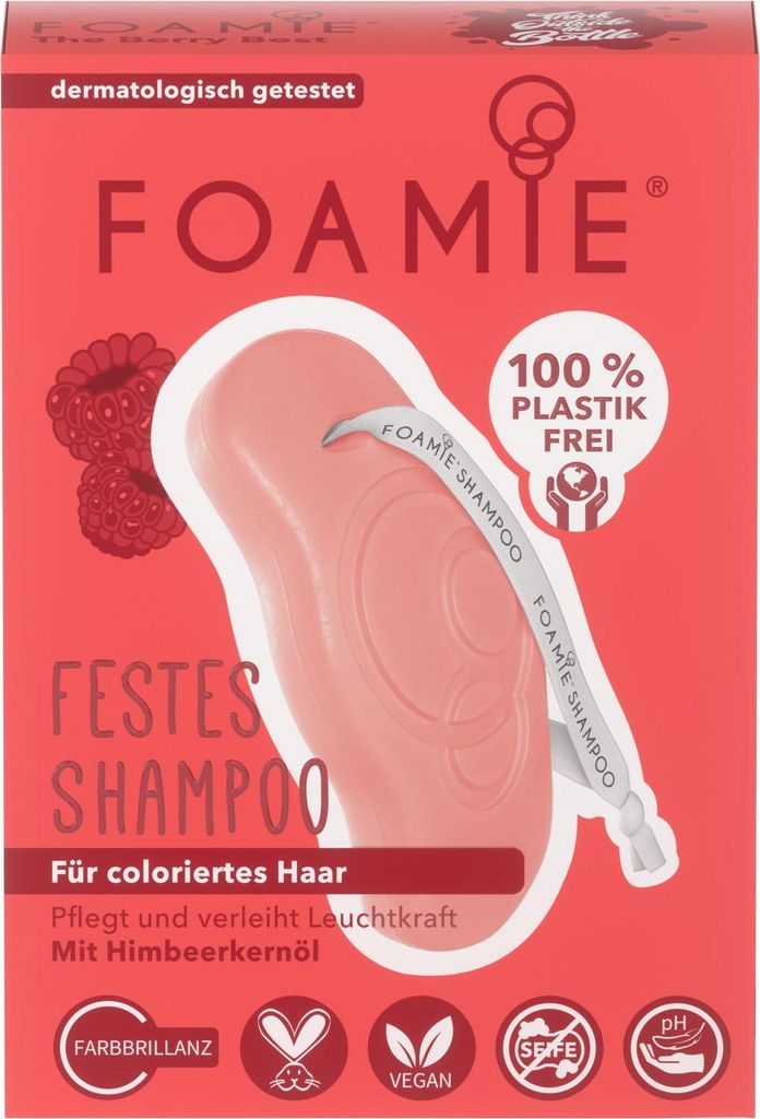 Foamie, The Berry Best, Hair Shampoo Bar, For Colour Protection, 80 g