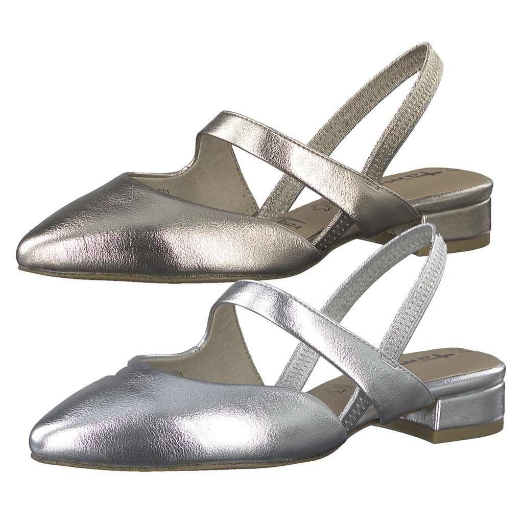 Tamaris Damen Sandalen Metallic-Look Blockabsatz 1-29407-26, Größe:37 EU, Farbe:Gold