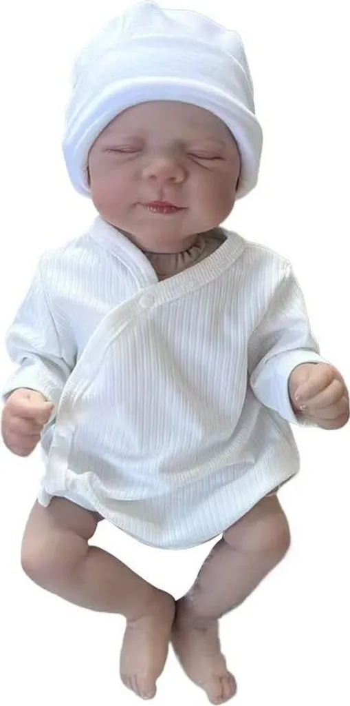 Bébé Reborn sans Entretien : Cheveux Peints et Corps Coton Doux 48 cm