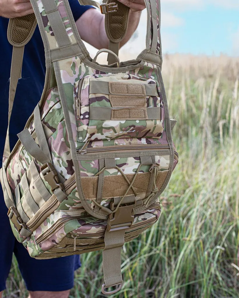 Sac De Sport Tactique 40 L – Compartiment Chaussures, Poche Humide, 900D, Pour Voyage Et Camping