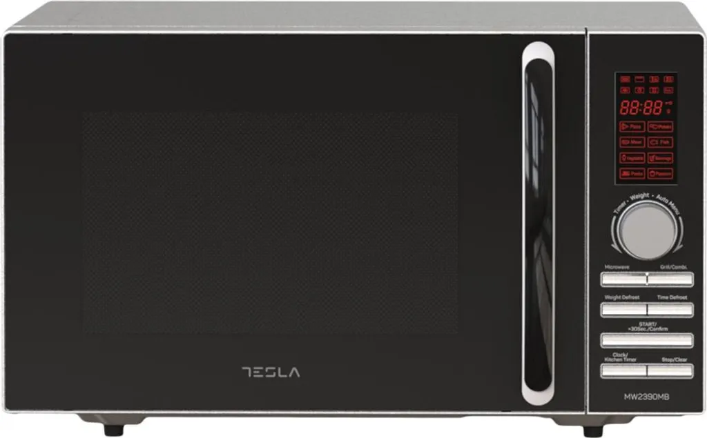 Micro-ondes Tesla 23L Grill 800W - Finition Silver Design Chic - 2